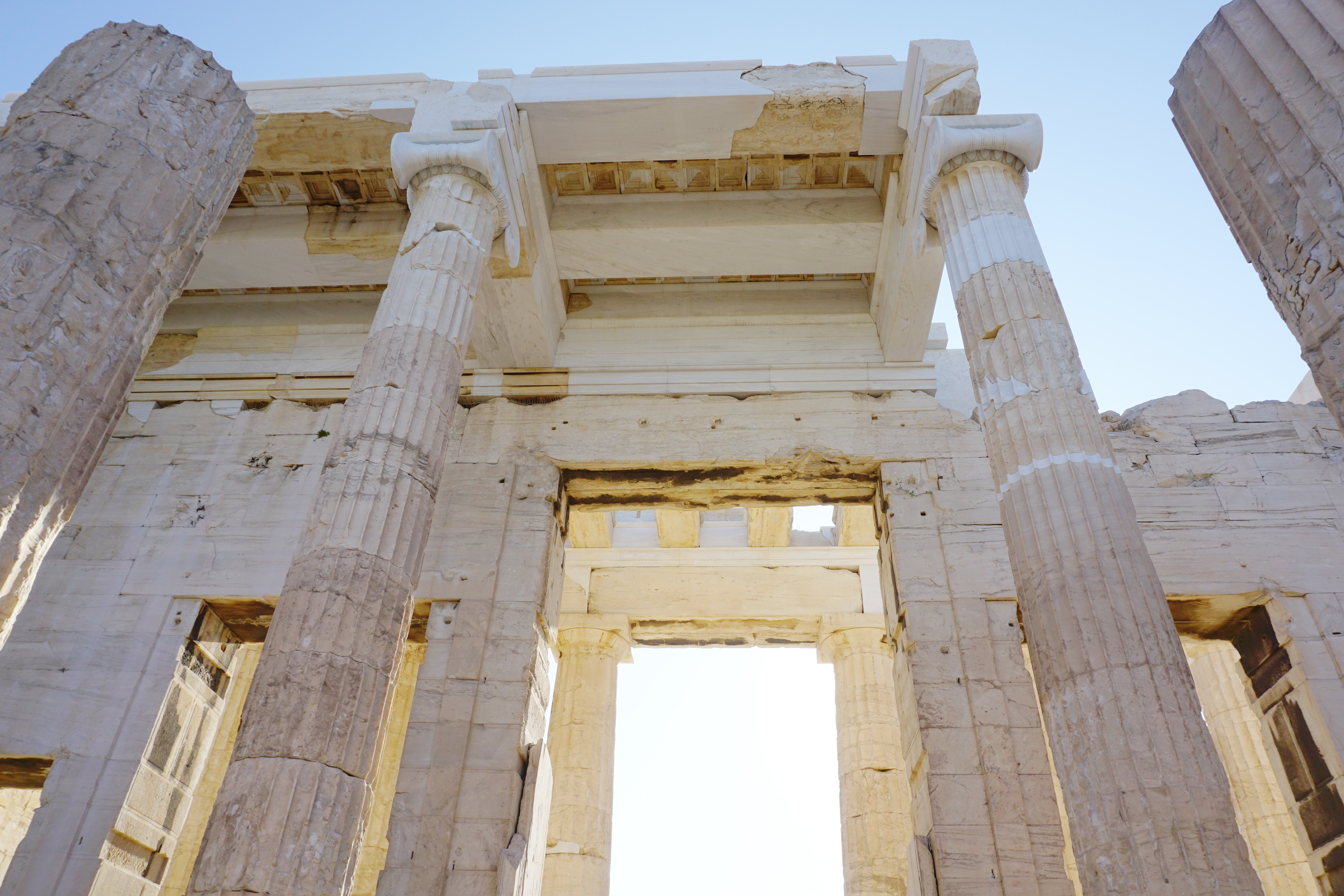 The grand entrance of the Acropolis is the Propylaea